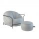 Кресло с пуфом Uni outdoor LD-069 7025, Черный