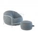 Кресло с пуфом Uni outdoor LD-069 7028, Белый