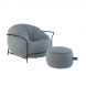 Кресло с пуфом Uni outdoor LD-069 7028, Черный