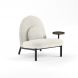 Крісло Soft Lounge зі столиком 75x82 Boucle Nata 1, Крафт Табако