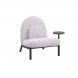 Кресло Soft Lounge со столиком 75x82 Boucle Pink, Натуральный