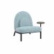 Крісло Soft Lounge зі столиком 75x82 Boucle Safira, Натуральный