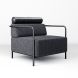 Кресло Weekend Leather Austin 19 Anthracite, Экокожа Черный, Черный 9005