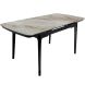 Стол Askold 120х80 Italy grey Glossy, Черный