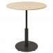 Стіл Ibiza round light d-70 h-75 Чорний, Дуб ЛДСП