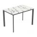 Стол Meet 120х80 white marble, anthracite