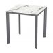 Стол Meet 70х70 white marble, anthracite