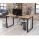 Стол Q-135 135x70 Черный матовый, Дуб Крафт золотой