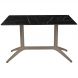 Стол Quatro Duo Fix 120х80 black marble, taupe