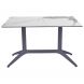 Стол Quatro Duo Fix 120х80 white marble, anthracite