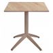 Стол Quatro Fix 70х70 oak, taupe