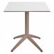 Стіл Quatro Fix 70х70 white, taupe