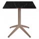 Стіл Quatro Fix 80х80 black marble, taupe