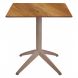 Стол Quatro Fix 80х80 dark oak, taupe