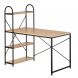 Стол с стеллажом Celean 120x60 Black, Beige