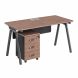 Стол с тумбой HATTA BRIX 140х60 WALNUTE GRAPHITE