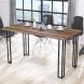 Стіл Сквер 138x70 Чорний матовий, Горіх Модена