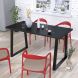 Стол Титан 138x70 Черный матовый, ST7 Черный