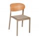 Стілець Bake Wood з подушкою taupe