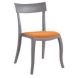 Стілець Hera-SP Rattan Soft 00158 Orange, Сірий Шторм