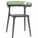 Стул Luna Антрацит, Прозрачно-зеленый