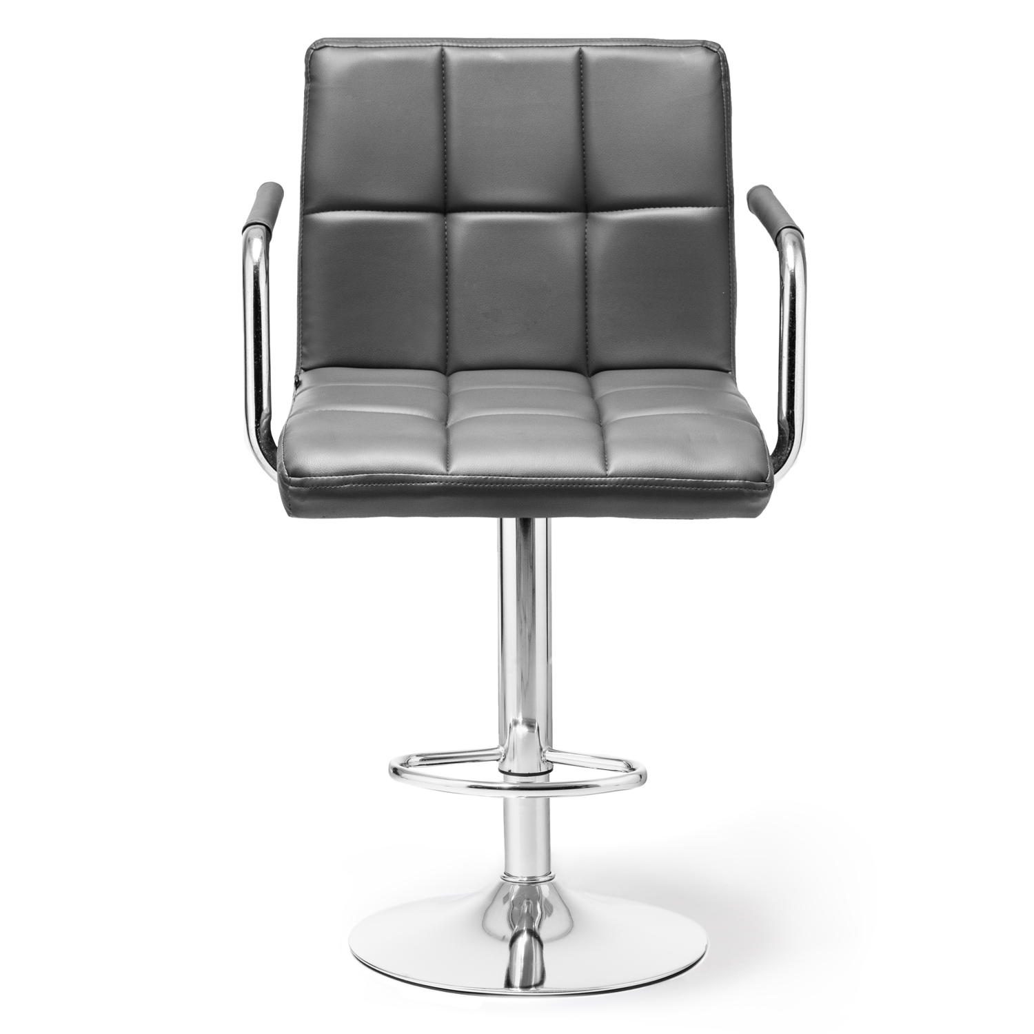Барный стул HATTA Dublin Arm Chrome Eco Темно-серый (44512982) дешево