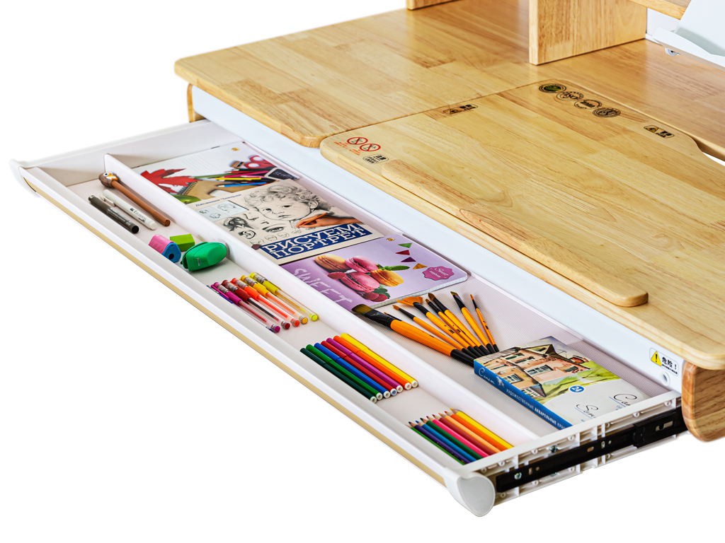 Детский стол Mealux Timberdesk L 120х60 RubberWood, Белый (111470446) в Киеве