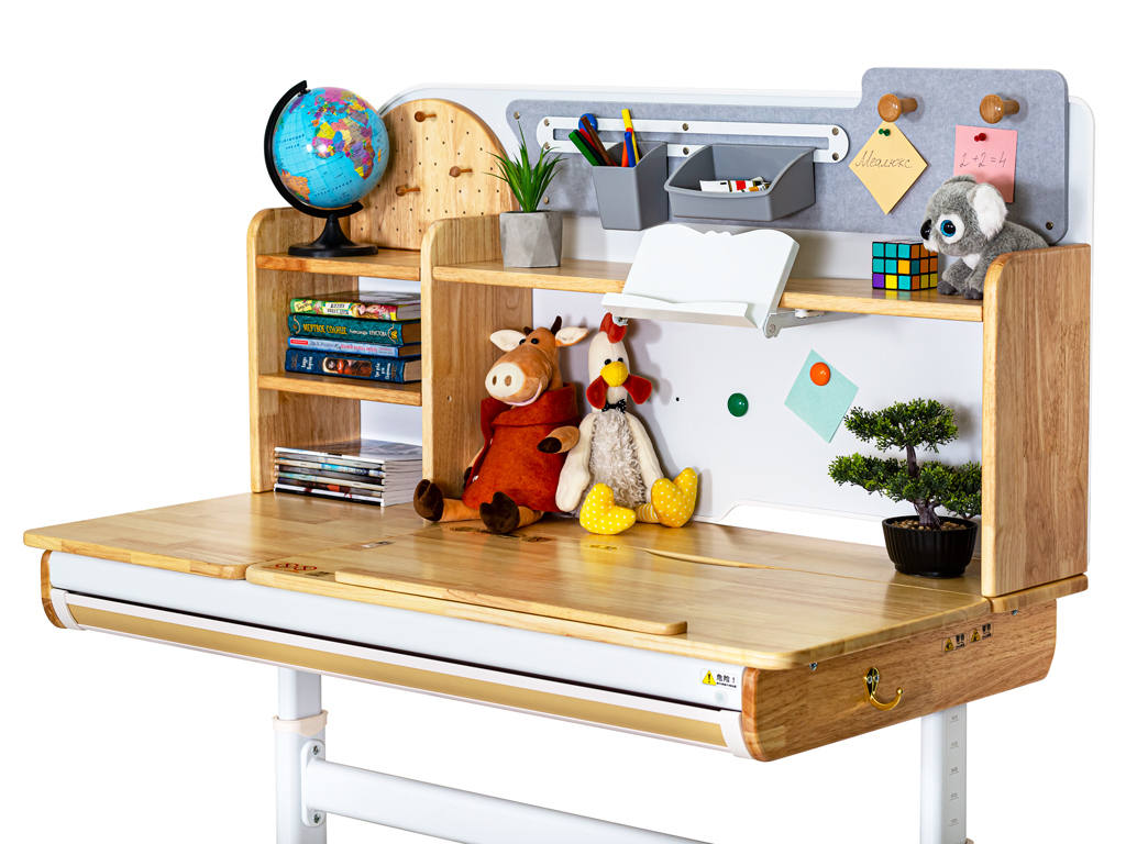 Детский стол Mealux Timberdesk L 120х60 RubberWood, Белый (111470446) дешево
