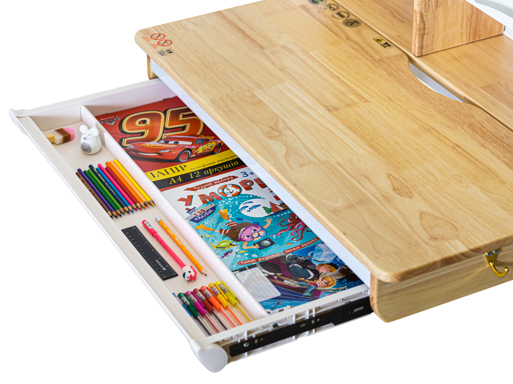 Детский стол Mealux Timberdesk S 90х60 RubberWood, Белый (111470447) в Украине