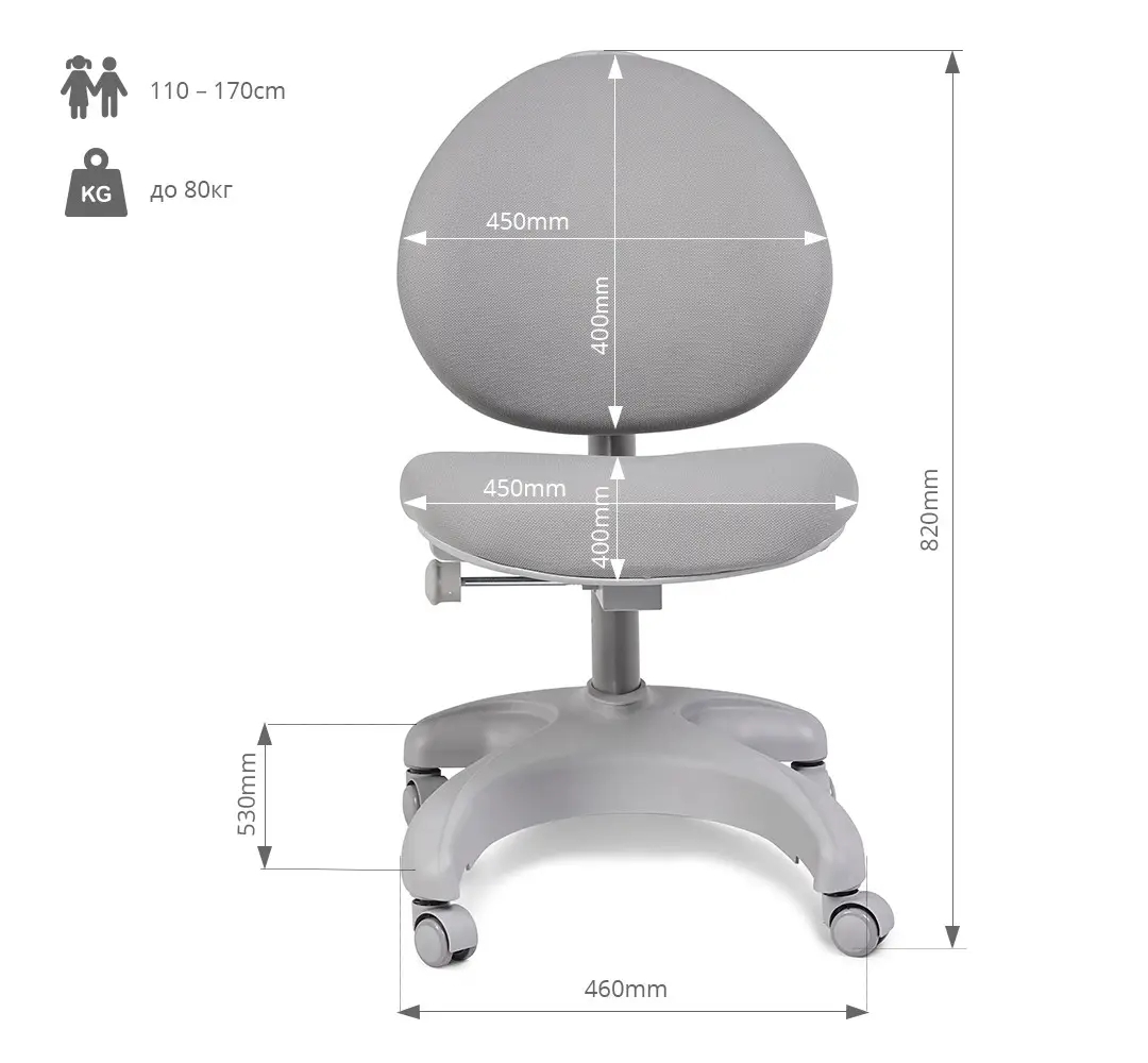 Детское кресло Cielo Grey (1771478567) дешево