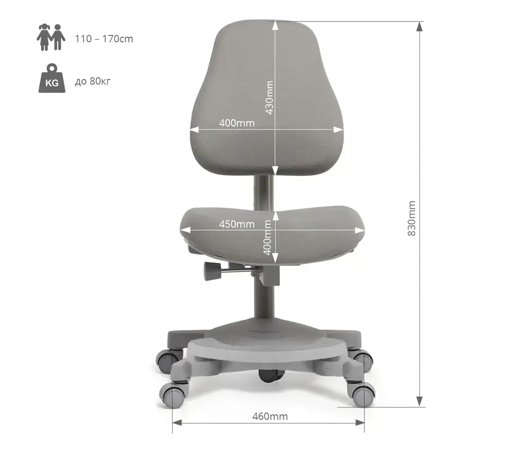 Детское кресло Cubby Solidago Grey (1771478546) в Украине