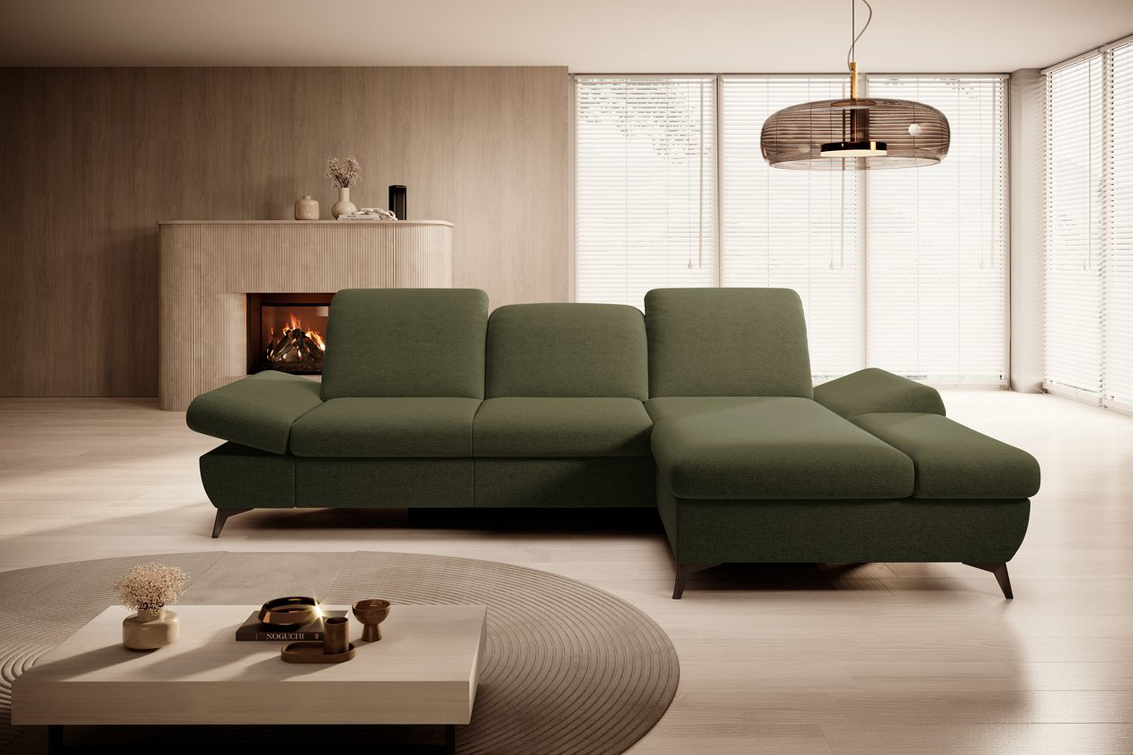 Диван кутовий розкладний HARPER Right Loft-10-Olive (1321485973) в Киеве