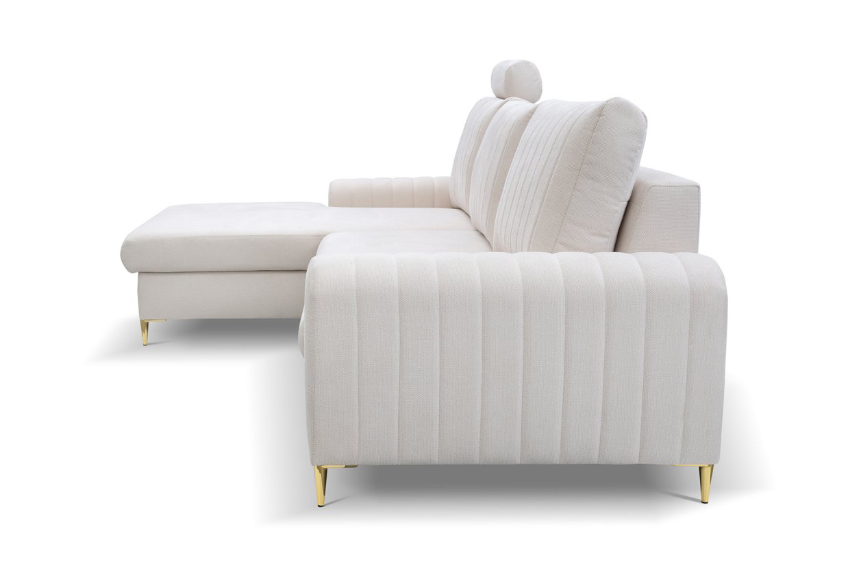 Диван кутовий розкладний MONACO Left Loft-01-Cream, Золотий (1321486036) с доставкой
