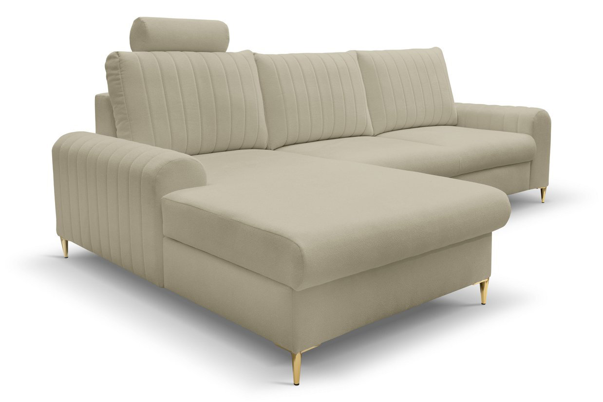Диван кутовий розкладний MONACO Left Loft-02-Beige, Золотий (1321486013) недорого