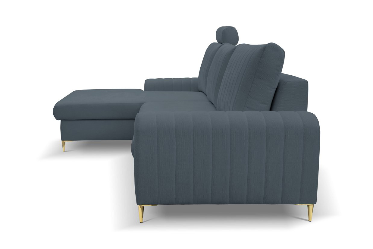 Диван кутовий розкладний MONACO Left Loft-14-Denim, Золотий (1321486025) с доставкой