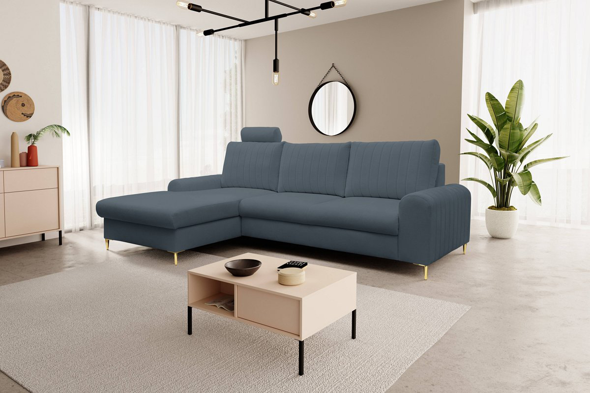 Диван кутовий розкладний MONACO Left Loft-14-Denim, Золотий (1321486025) в интернет-магазине