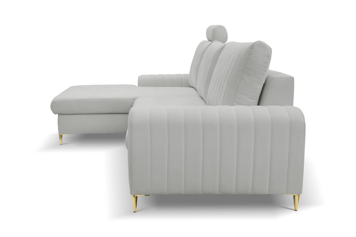 Диван кутовий розкладний MONACO Left Loft-18-Silver, Золотий (1321486029) с доставкой