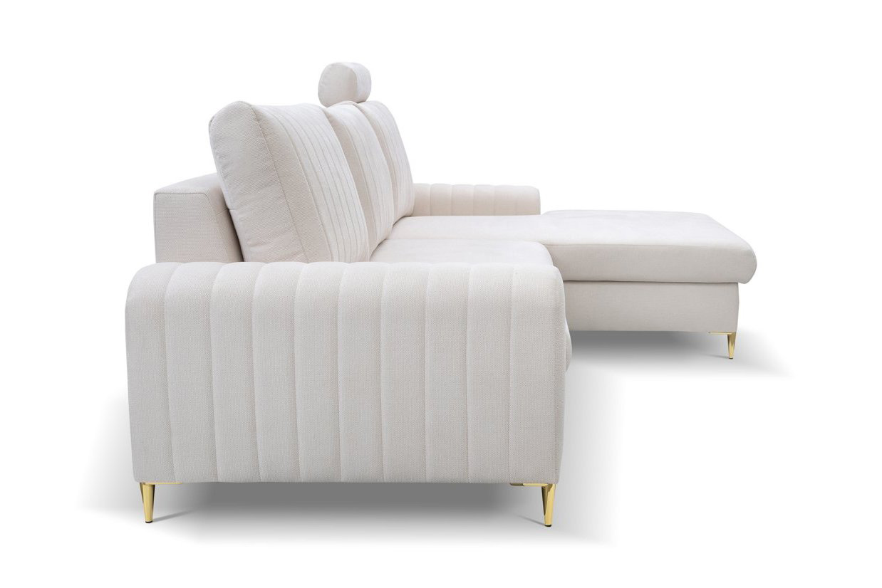 Диван угловой раскладной MONACO Right Loft-01-Cream, Золотой (1321486084) с доставкой