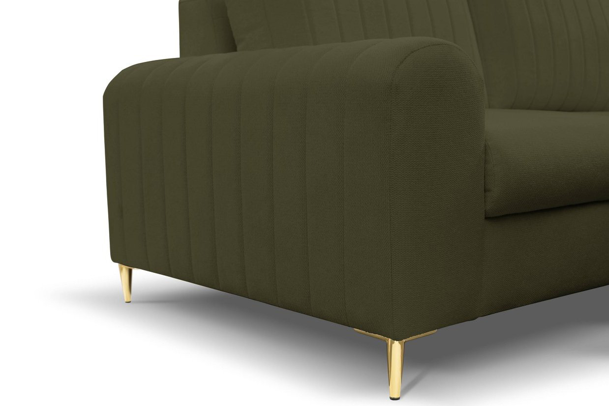 Диван кутовий розкладний MONACO Right Loft-10-Olive, Золотий (1321486069) в Киеве