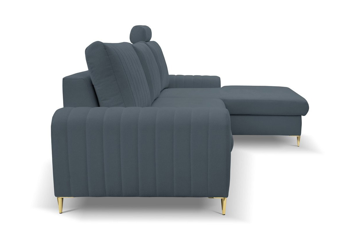 Диван угловой раскладной MONACO Right Loft-14-Denim, Золотой (1321486073) с доставкой