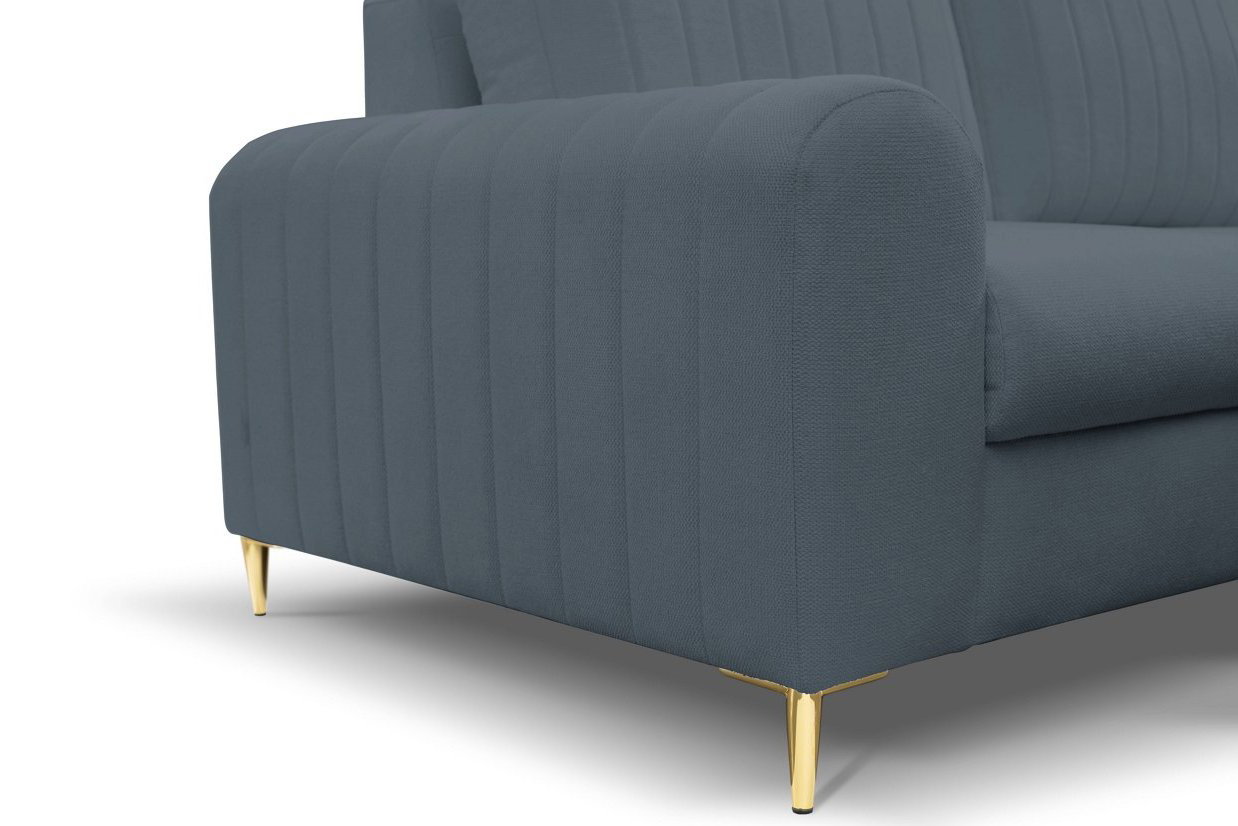 Диван угловой раскладной MONACO Right Loft-14-Denim, Золотой (1321486073) в Киеве