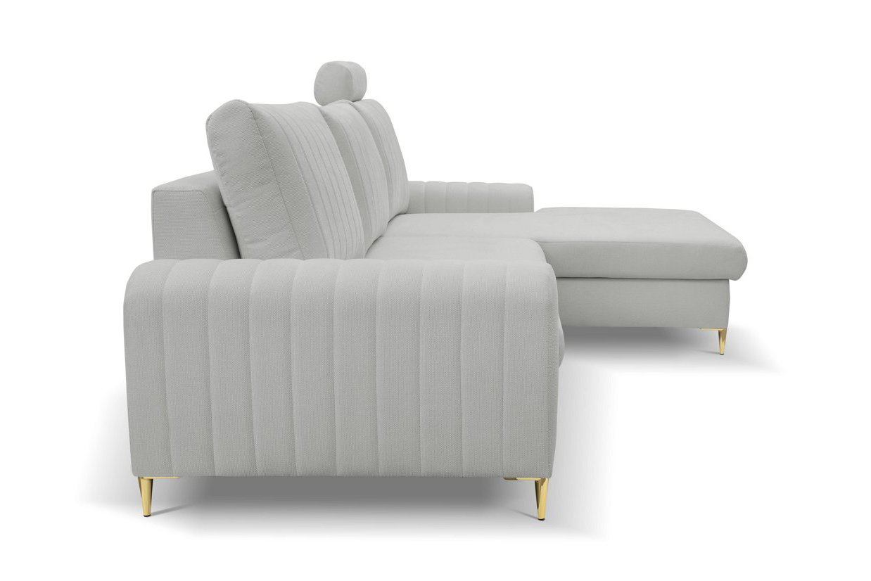 Диван угловой раскладной MONACO Right Loft-18-Silver, Золотой (1321486077) с доставкой