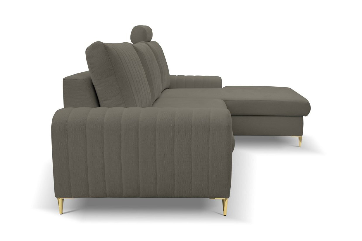 Диван кутовий розкладний MONACO Right Loft-22-Iron, Золотий (1321486081) с доставкой