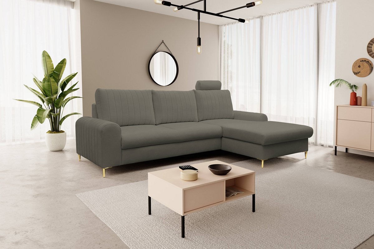 Диван кутовий розкладний MONACO Right Loft-22-Iron, Золотий (1321486081) в интернет-магазине