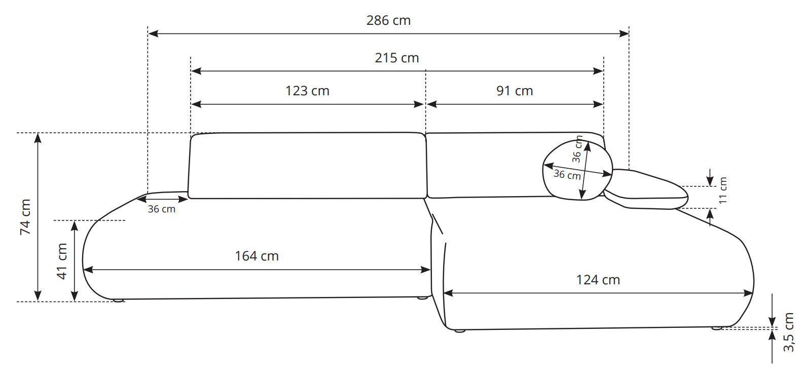 Диван угловой раскладной PUENTE Right Vinci-42 (1321486688) купить