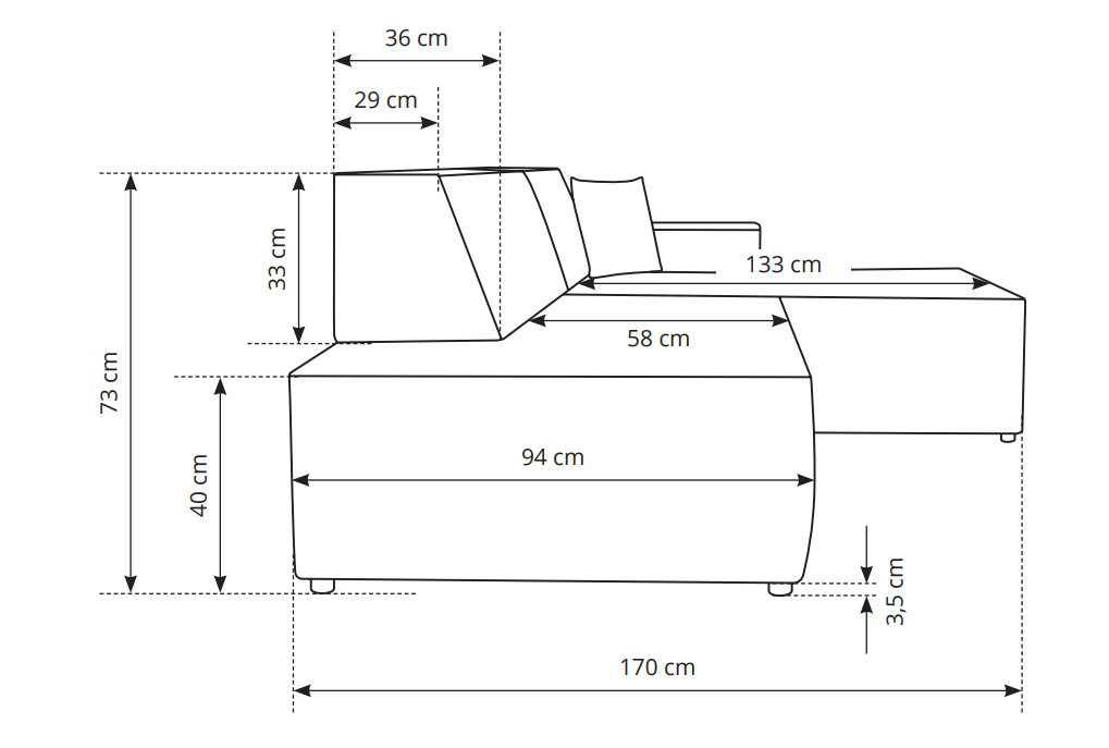 Диван угловой раскладной TILIA Right Dunbar-75 (1321486954) недорого