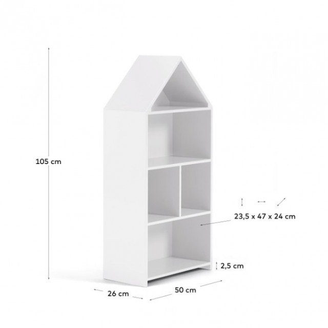 Книжкова шафа CELESTE 50х105 Білий (90724207) недорого