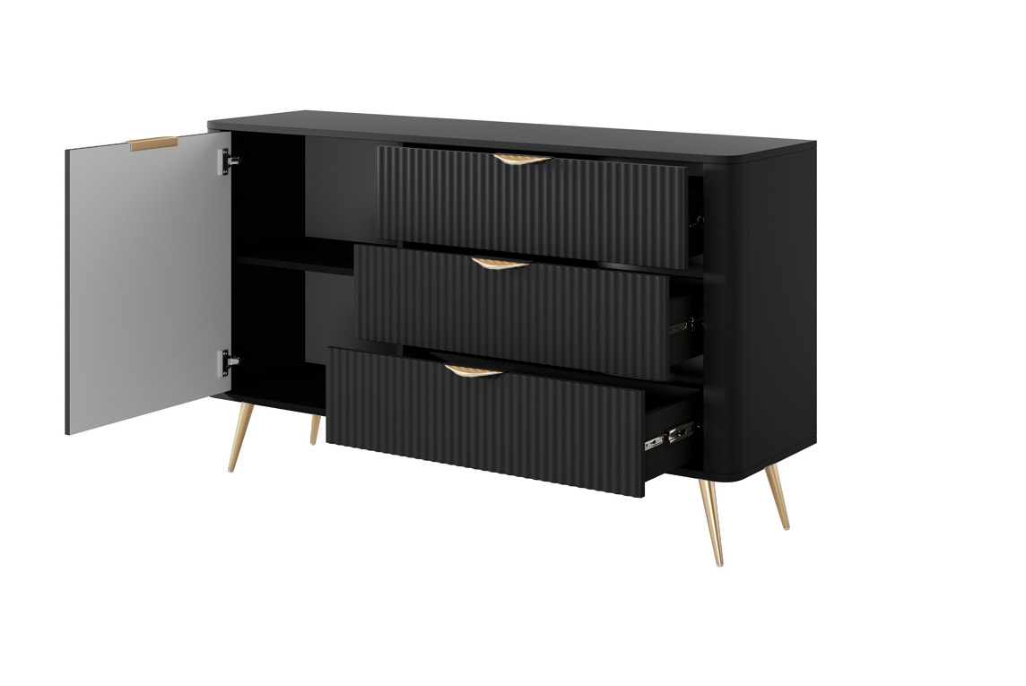 Комод Lante 1D3S/138 Черный, Золотой (1321476404) дешево