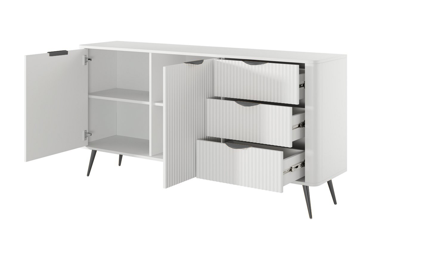 Комод Lante 2D3S/163 Білий, Чорний (1321488067) дешево