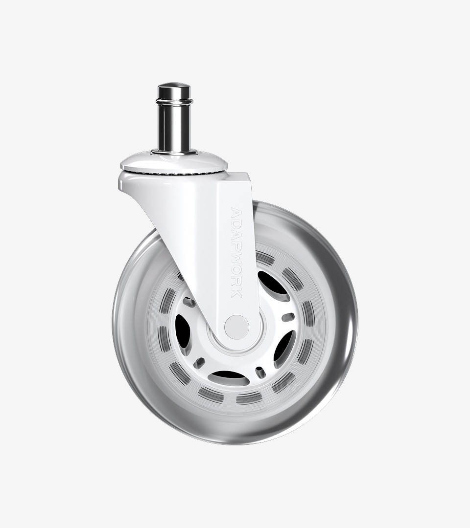 Комплект 5шт прогумованих роликів ADAPWORK CASTORS 65 Прозорий білий (1061489402) недорого